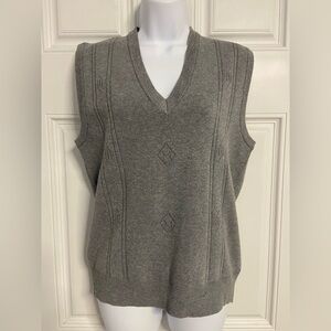 T13- Gray Knit V-Neck Sweater Vest